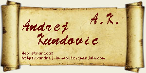 Andrej Kundović vizit kartica
